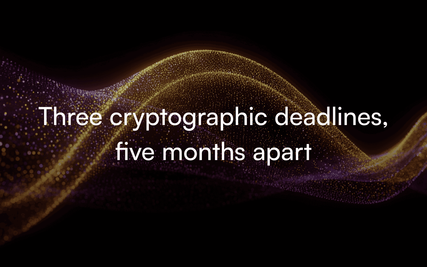 Three cryptographic deadlines, five months apart: What to do before 2027